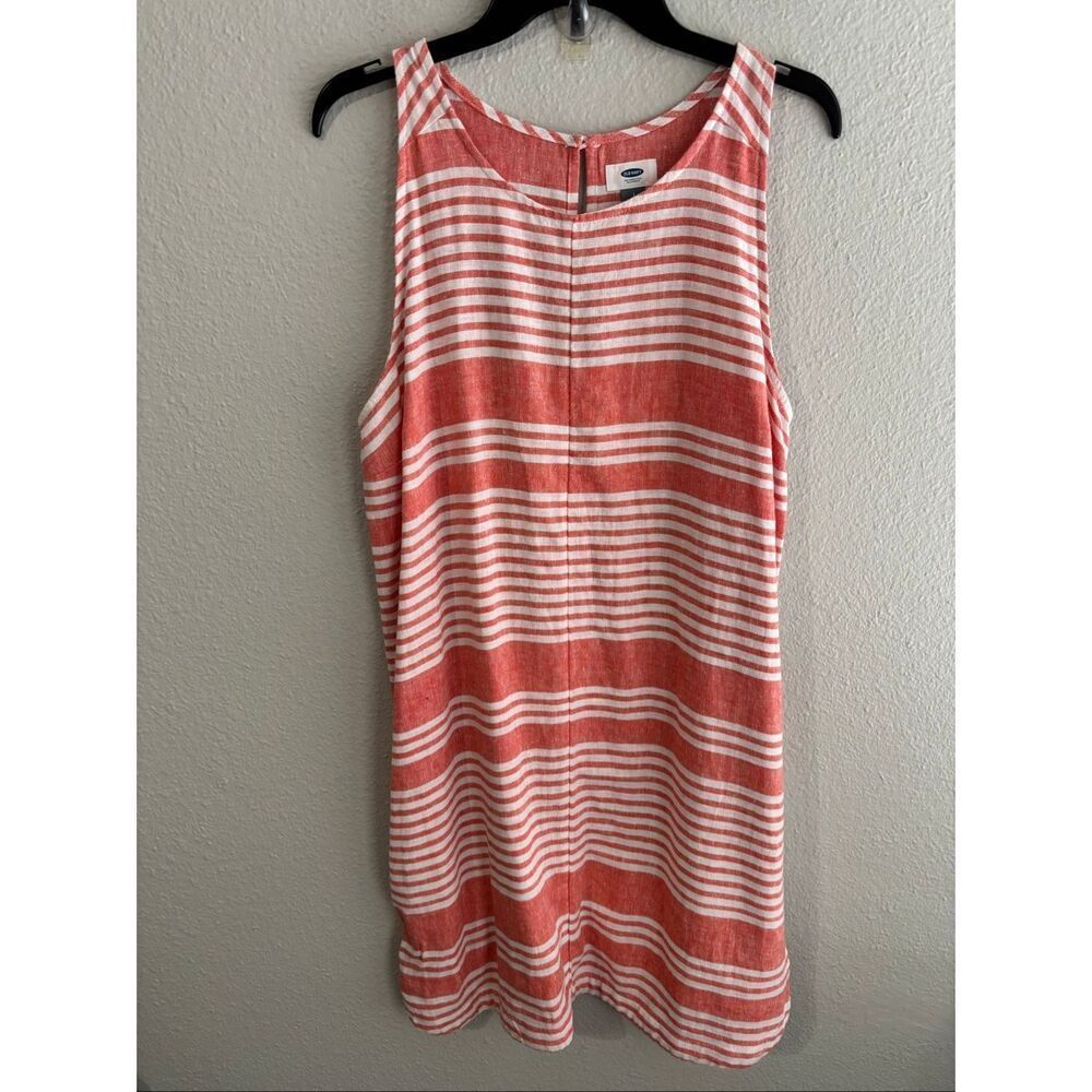 ❤️Old Navy Striped Linen Blend Shift Dress